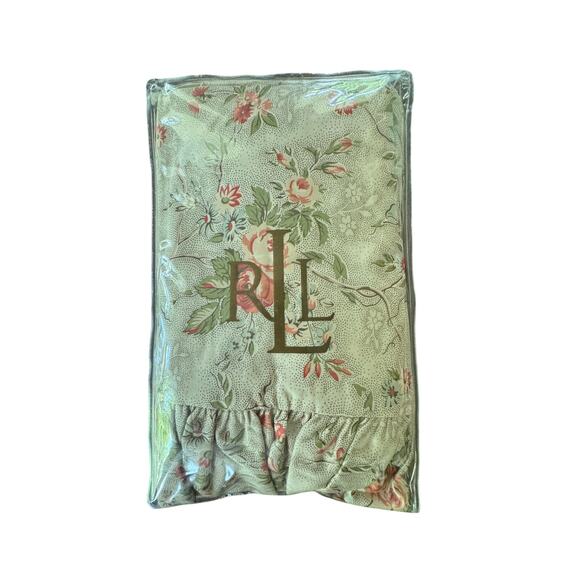 New in package Single RALPH LAUREN standard Pillow sham COLE BROOK Tan Floral - Picture 1 of 5